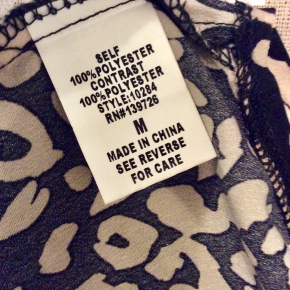 Honey Punch Beige  Leopard Print With Diamonds Size M - Picture 6 of 9